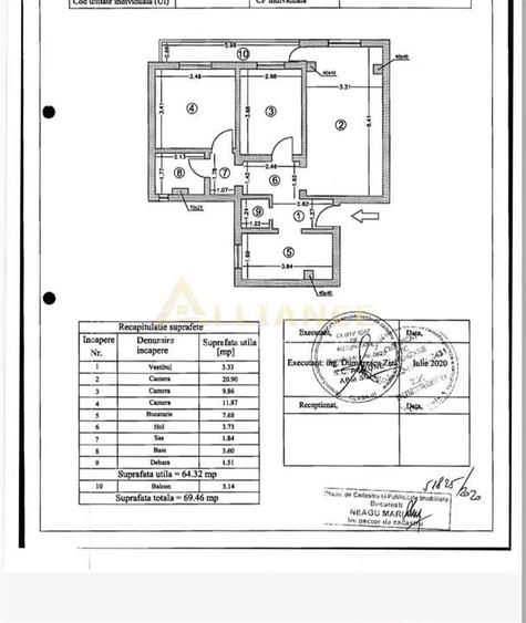 Aapartament 3 camere decomandat - Berceni - Etaj 1 - 12
