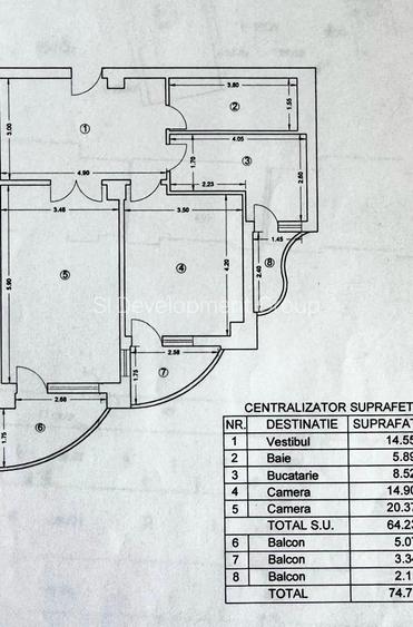 Apartament 2 Camere - Renovat superb - Unirii - 75 MP - 3 Balcoane - Parcare - 10