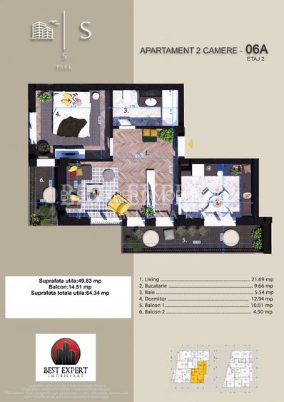 2 Camere Zona Linistita -acces rapid STB-5 Min - 4