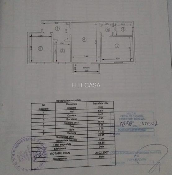 Apartament 3 camere, etajul 3/4, zona Pacurari - 7