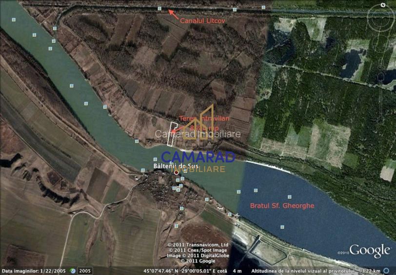 Teren de vânzare | Deschidere la Dunare | Băltenii de Sus, Com. Beștepe, Tulcea - 7