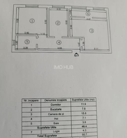 Apartament de vanzare bloc nou 2 camere decomandate Cug-Al. Tudor Neculai - 8