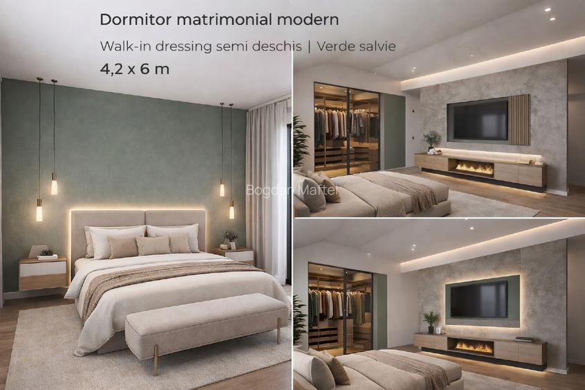 Vila +1+m individuala, 5 camere, 4 bai, garaj, str.Safirului, 0%tva - 12