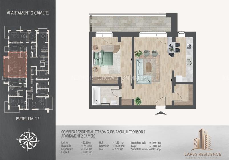 Proiect Nou La Doar 8 Minute de Metrou  I Ap 2 Camere cu Dotari Premium, 0%Com - 16