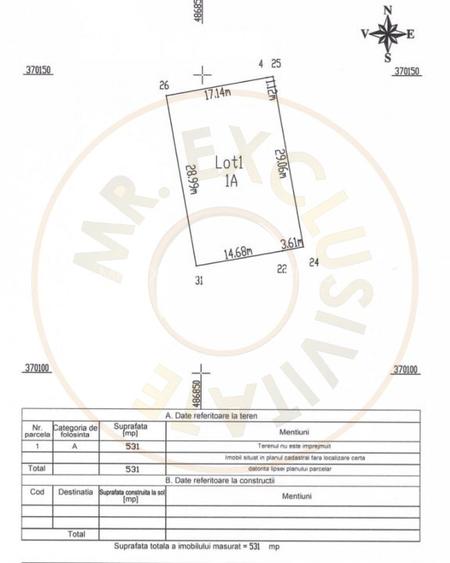 Teren 531 mp intravilan Smeura Stoenari la 3km de Pitesti - 2