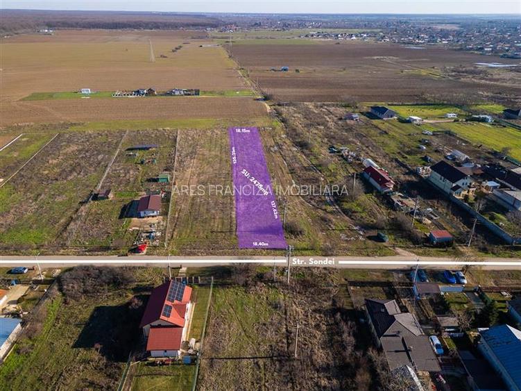 PERIS,TEREN INTRAVILAN 2475 MP,DESCHIDERE 18 M,UTILITATI,ASFALT - 2