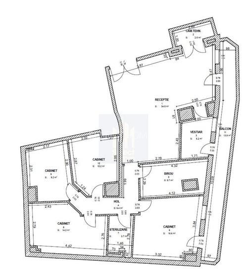 Spatiu de birouri de inchiriat | pretabil cabinet medical *P-ta Unirii* - 20
