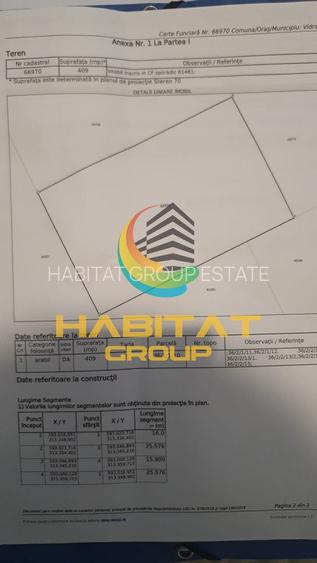 Teren 409 mp / com. Berceni - Vidra / Comision 0% - 4