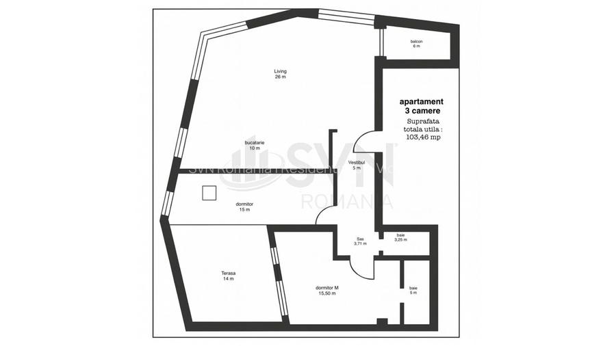 REA1026949 3 Camere - 103 mp utili - bloc premium 2026 - 12