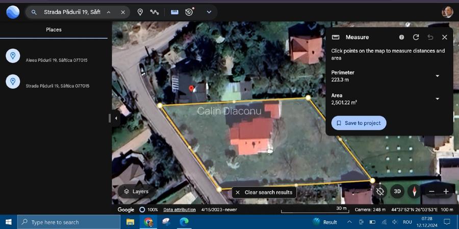 Casă S+P+1+M cu teren 2500 mp. Săftica Balotești,  Comision 0% - 8