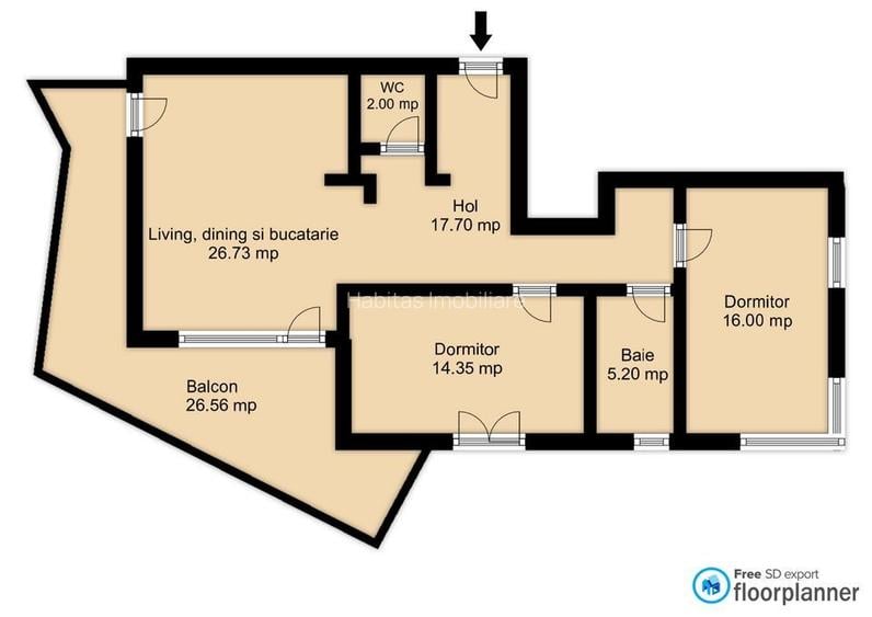 0% COMISION! 3 camere, 82mp, la cheie, terasa 26mp, parcare inclusa - 1