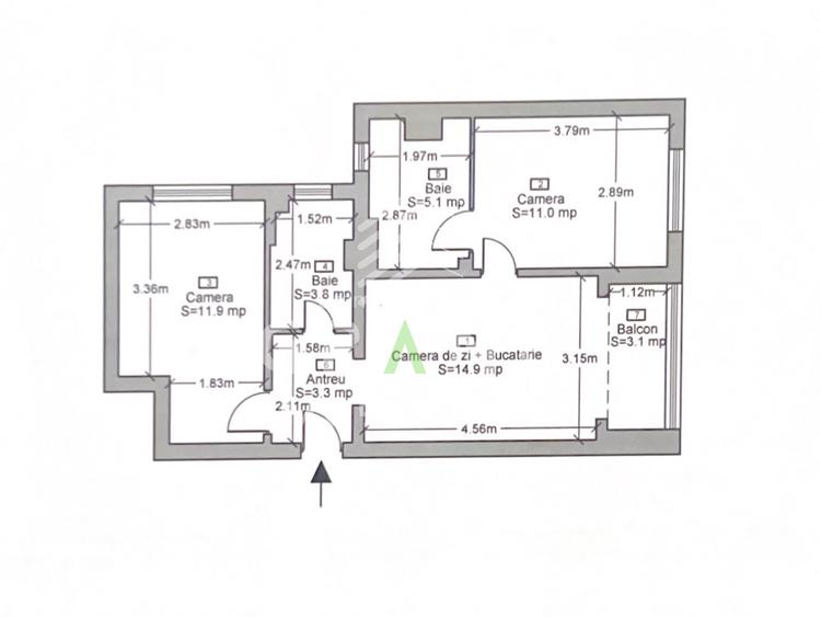 Apartament 3 camere + 2 băi I complet renovat I Fântânele I Grigorescu - 8