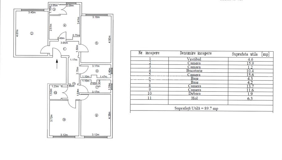 Apartament 4 camere, parter, b-dul Dunarea Micro 21 - 10