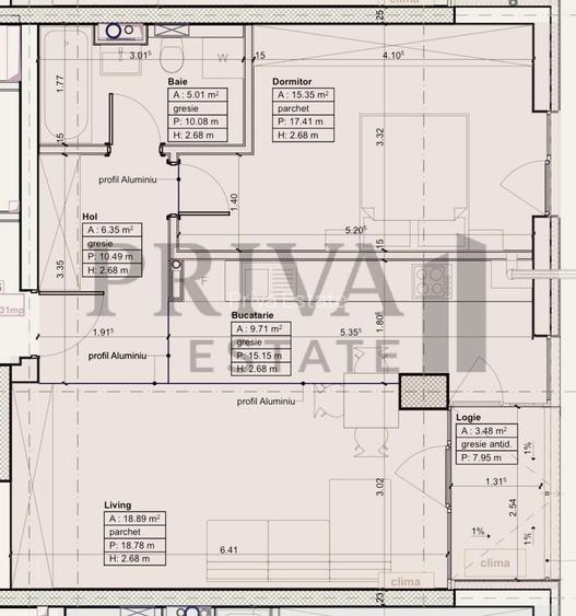 Apartament modern 2 camere, 55 mp, etaj 2, Nord One - 10