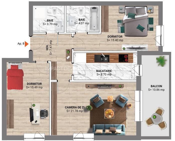 Apartament nou, spatios, decomandat, gata de mutare - 1