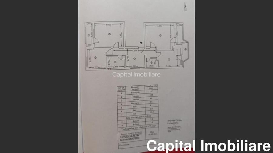 Apartament 3 camere , zona Doja - 7