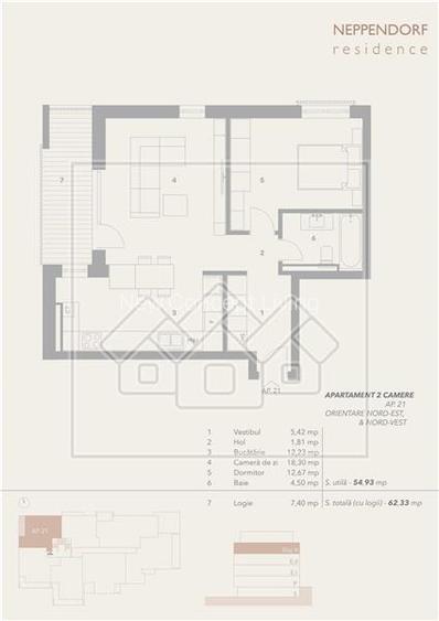 Apartament de vanzare in Sibiu - nou, 2 camere, bloc cu lift - 2
