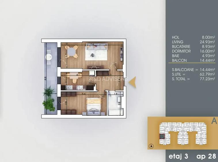 Comision 0 | Metrou | 2 Camere | Dezvoltator | Decomandat - 3
