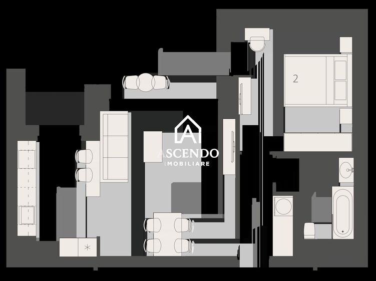 AFI Home North - Apartament 2 camere, cu balcon, etaj 4, pet friendly