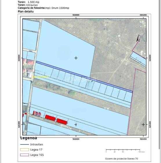 Teren intravilan, 610 mp, front 23 m, utilitati | Str. Teius - Rahova - 13