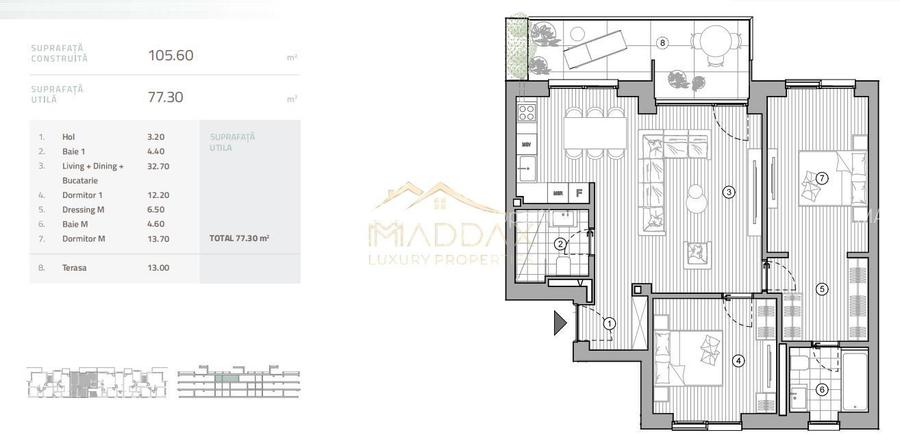 Apartament 3 cam // Complex rezidential // 105.55mp // Padurea Baneasa // Pipera - 8