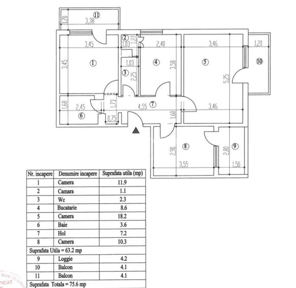 Ap. 3 camere Dorobanti et.2 suprafata 75 mp - 3