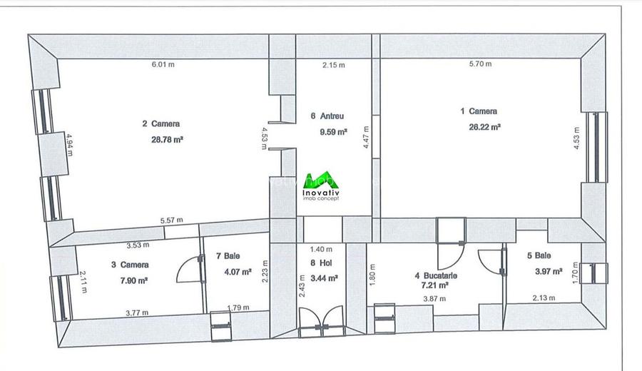 Apartament de vanzare 3 camere Sibiu Ultracentral Mitropoliei - 9
