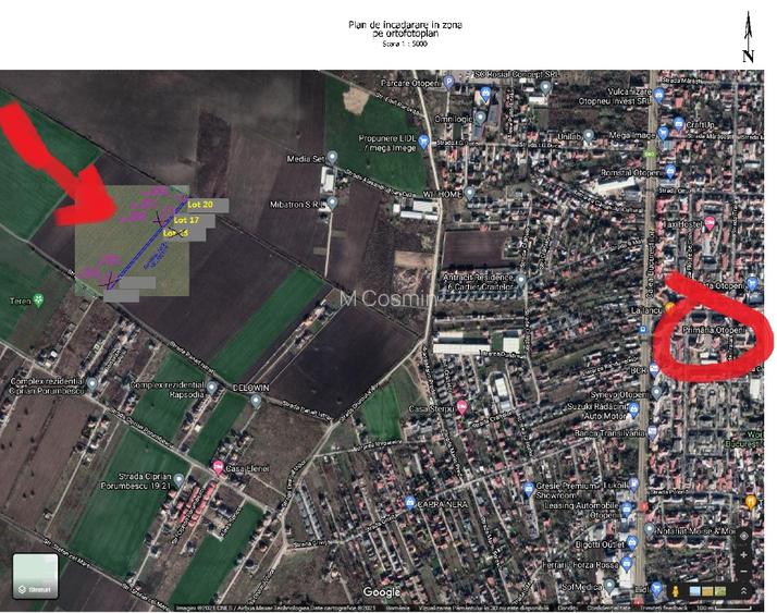 2 loturi teren Otopeni, Odai, str. Panait Istrati –600 mp si 515 mp – proprietar - 2