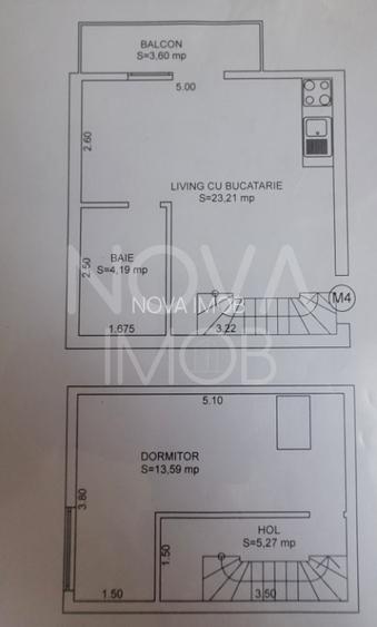 Apartament tip mansarda cu balcon, mobilat-utilat, Valea Aurie - 6