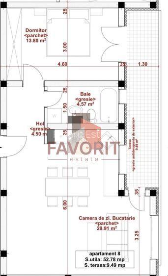 Mobilat si utilat. Pozitie buna. 2 locuri de parcare - 8