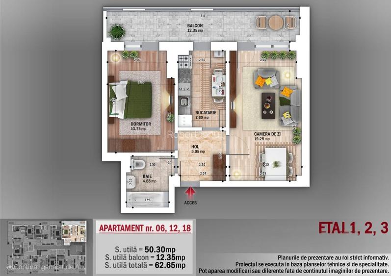 NOU 2 CAMERE - 63 MP - 4 ETAJE - PRIMUL PROPRIETAR - SECTOR 3 - 3