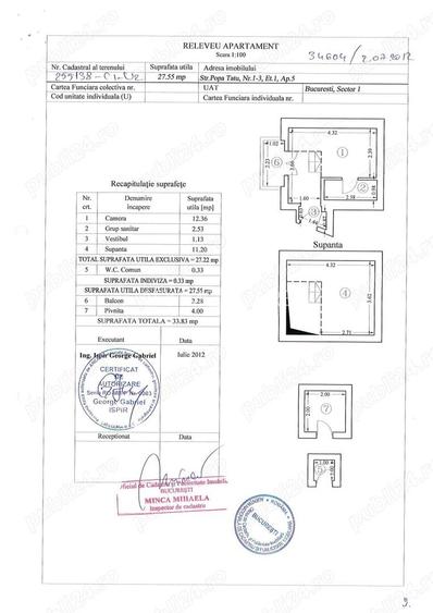 De vanzare Studio Cochet cu Balcon, Cișmigiu Sector 1 - 9
