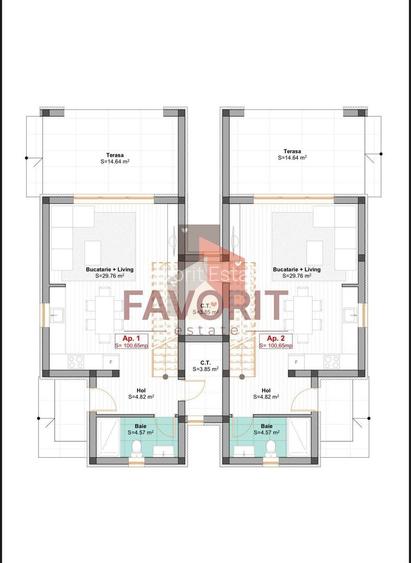 Duplex despartit prin CT | Toate utilitatile | Langa asfalt | Lidl - 2