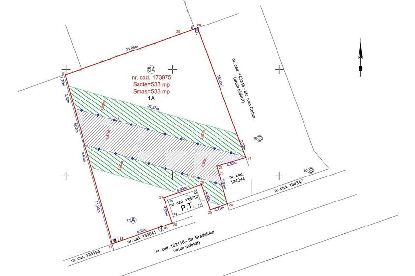 Teren Intravilan 533 mp, Brașov – Bartolomeu, acces stradă asfaltată - 1