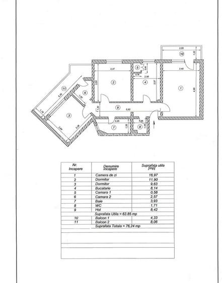 Apartament 3 camere zona Dacia - 10