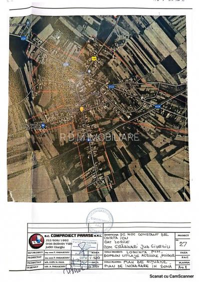 De vanzare in com. Gradinari proprietate 1800mp - 2