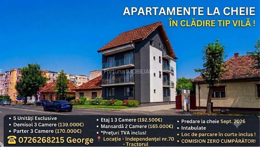 Apartament 3 camere bloc vila - 75 mp + parcare - Tractorul 137500 euro - 9