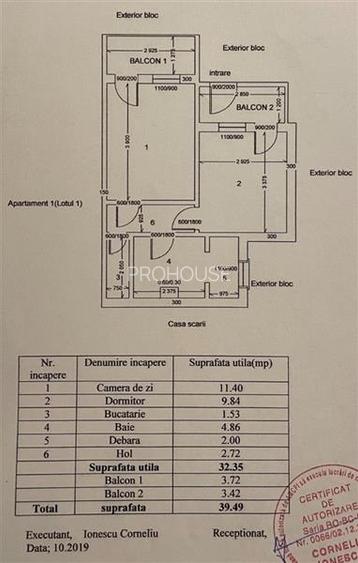 Apartament pretabil birouri - 40 mp - Aleea Parcului - 9