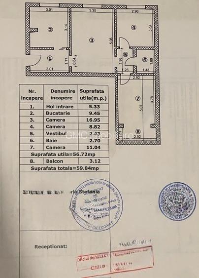 Comision 0 % 3 Camere Metrou  Renovat  Total  L341 - 3