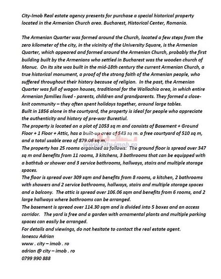 Vanzare Vila Calea Mosilor 136 Centru Istoric,  Bucuresti, Romania. - 20