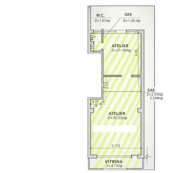 Spatiu comercial de inchiriat, 2 intrari, zona Piata Zorilor - 4
