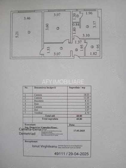 Apartament 2 camere dec, proaspat removat Titan,ozana,1 dec 1918 - 6