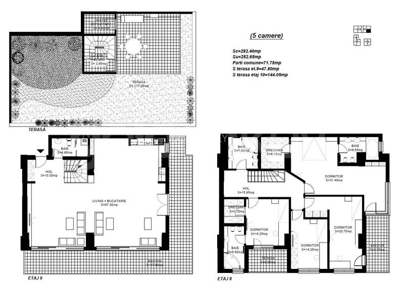 Apartament duplex penthouse cu 5 camere | 191mp terasa | vedere libera - 1