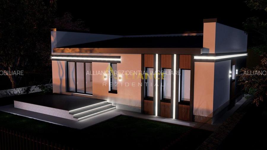 Casa individuala parter - 4 camere 2 bai - teren 309mp - 8