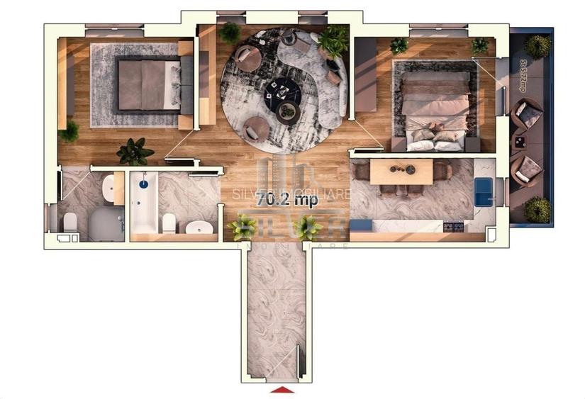 Apartament cu 3 camere/70 mp/Imobil Premium/Cartier Marasti. - 2