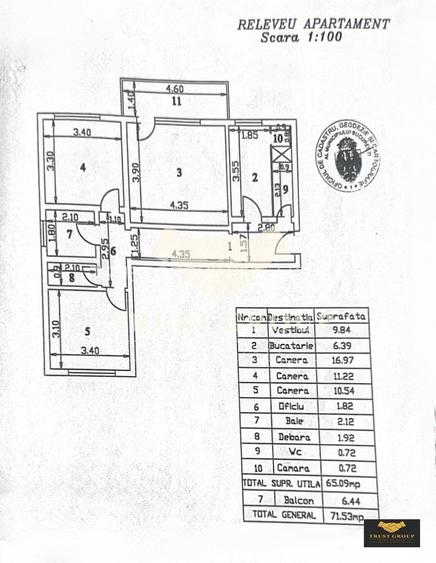 Apartament 3 camere Victoriei | Imobil 1978 | Decomandat| 2 bai| 3 min de metrou - 9
