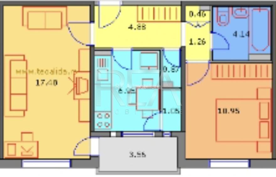 2 camere, decomandat, et 1/8, centrala-Gorjului, Str Moinesti - 9