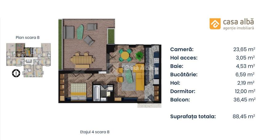 PROIECT NOU | apartament 2 camere LA CHEIE | Pacurari - Alpha Bank - 12
