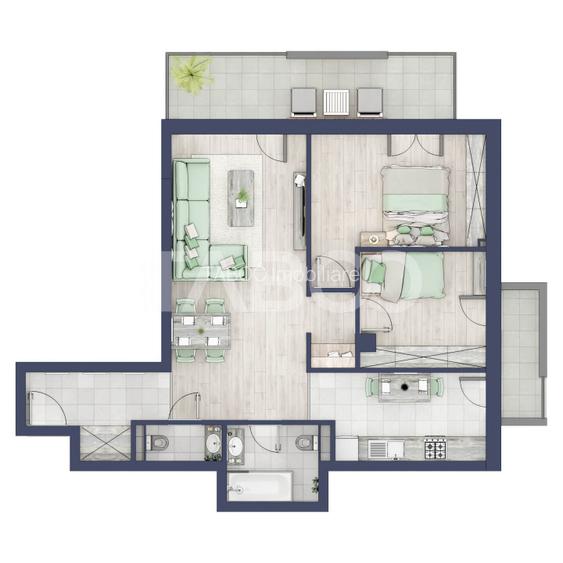 Comision 0-Apartament 3 camere 70 mp etaj 1 boxa la subsol Turnisor - 2