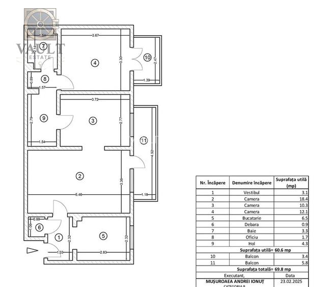Apartament 3 camere -69.8mp-Titan  - 8